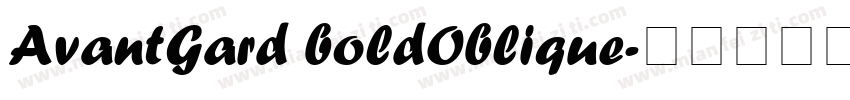 AvantGard boldOblique字体转换